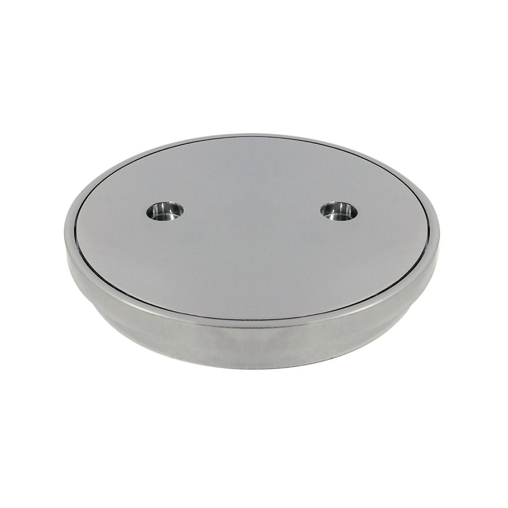 austworld round clear out floor waste 100mm chrome