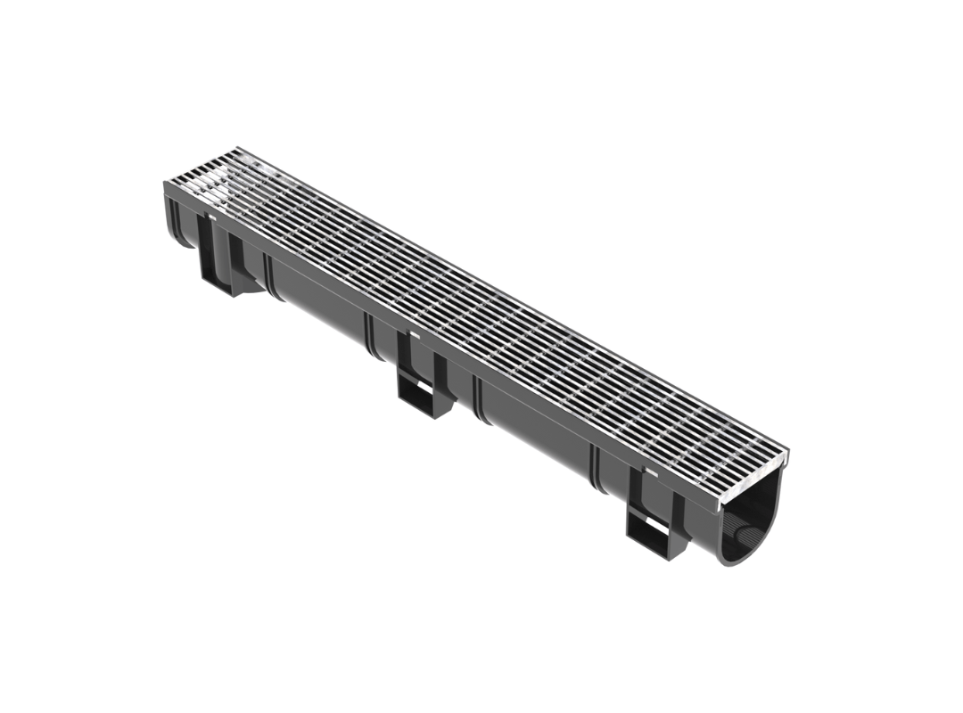 everhard easydrain round bar gal grate polymer channel