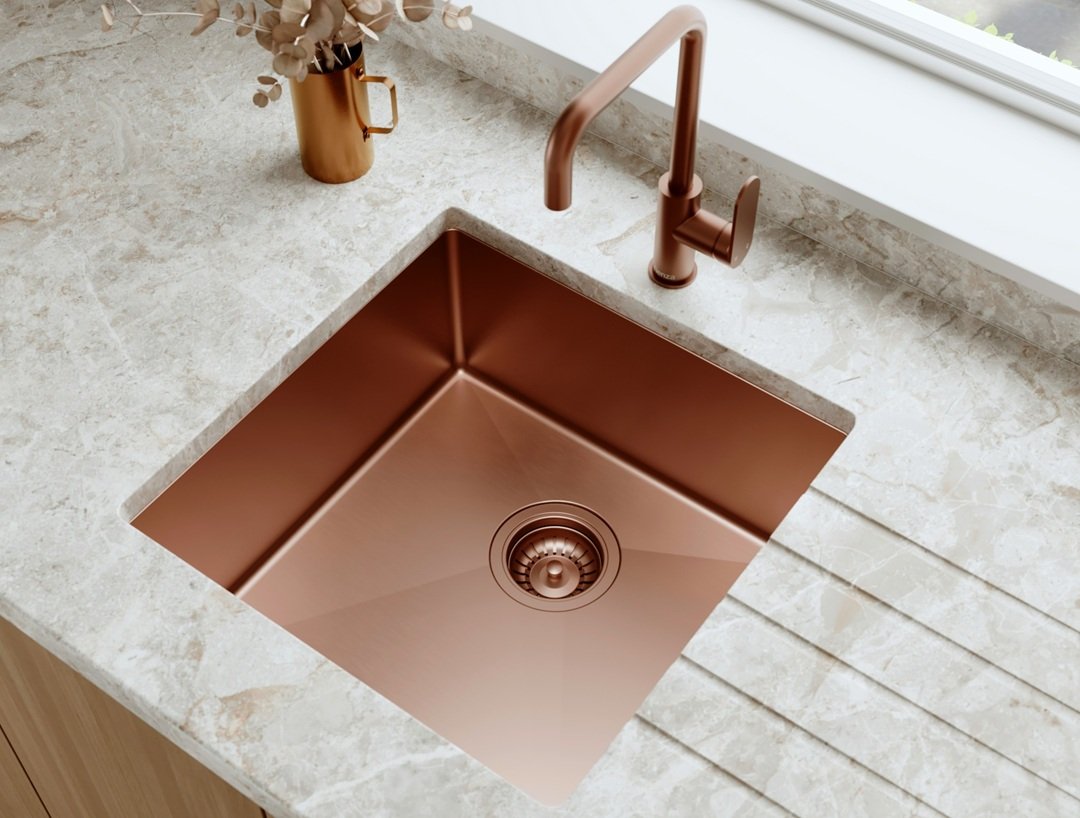 Fienza Hana copper sink & Empire copper sink mixer.