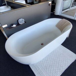 adria 1700 matte white freestanding bath