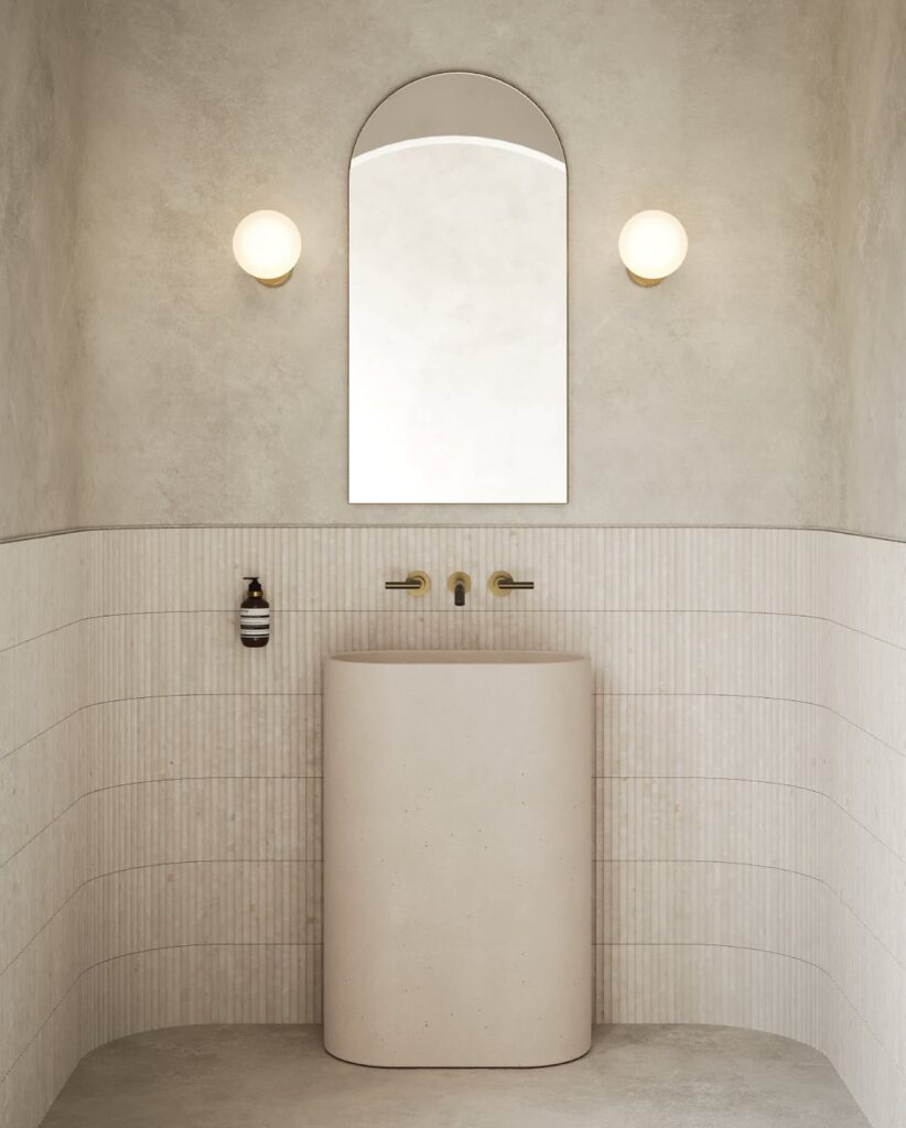 nood co molli ivory freestanding basin