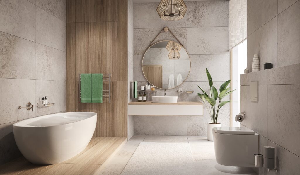 bathroom butler natural 7 bar heated towel rail