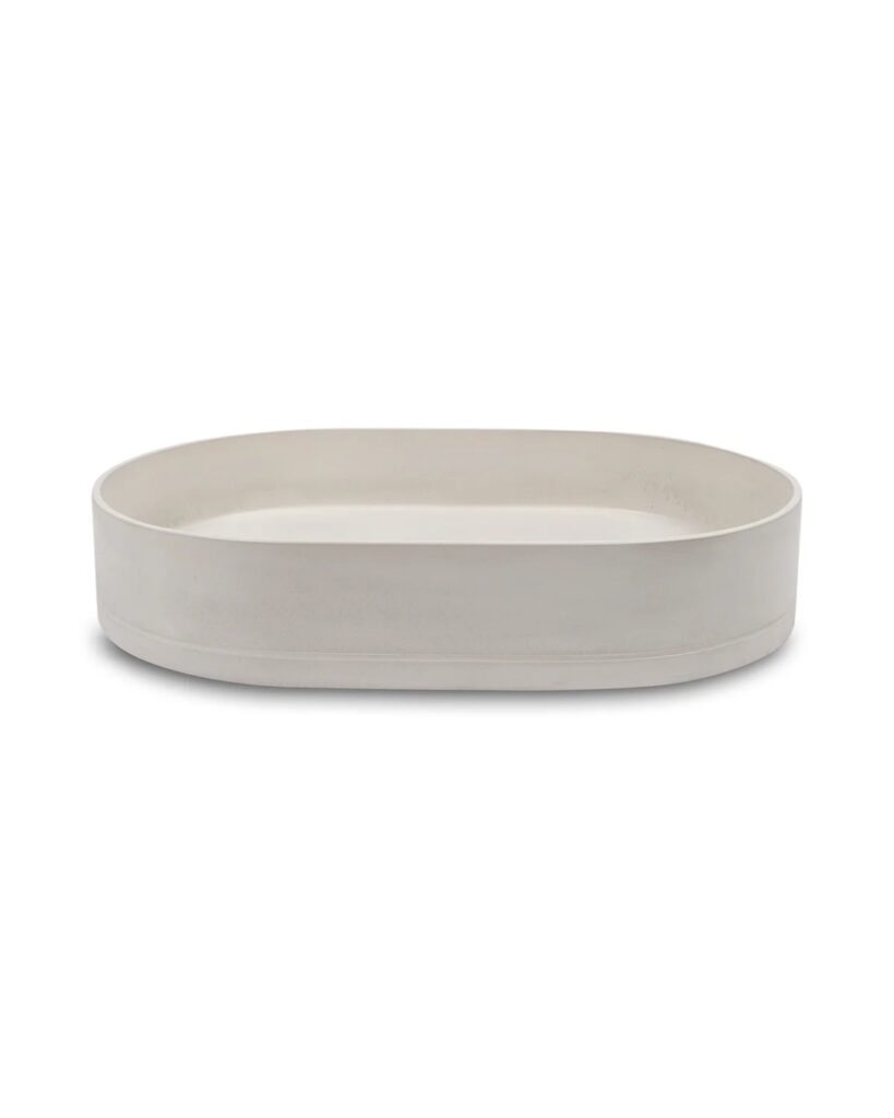 nood co pill ivory surface mount concrete basin