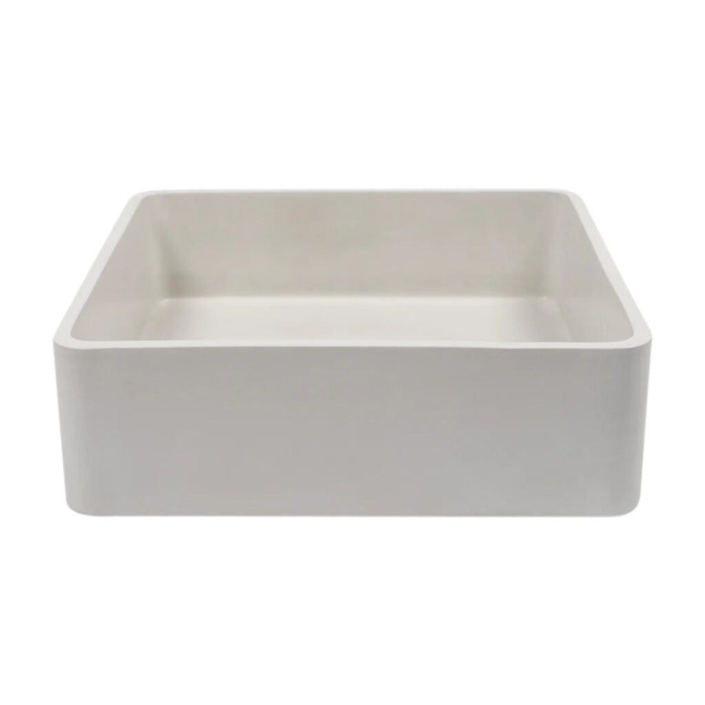 nood co concrete ivory vesl square surface basin