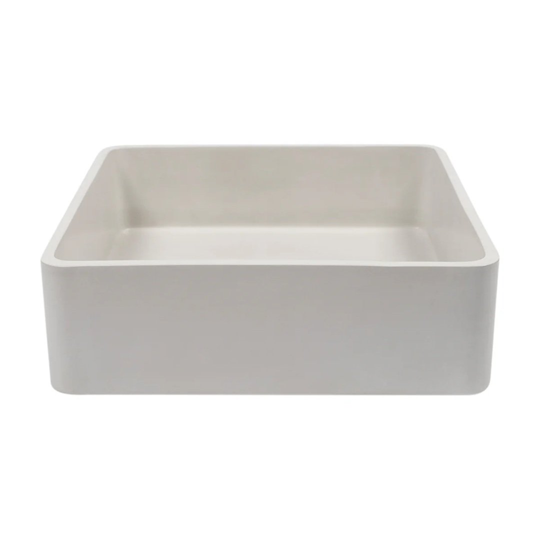 nood co concrete ivory vesl square surface basin