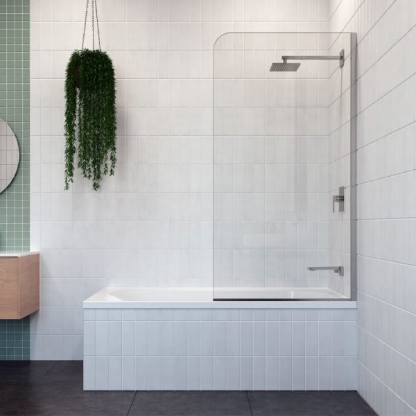 decina cascade bath pivot shower screen