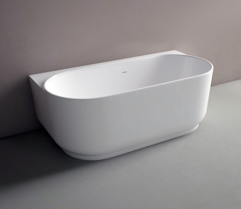 studio bagno lust back to wall freestanding bath