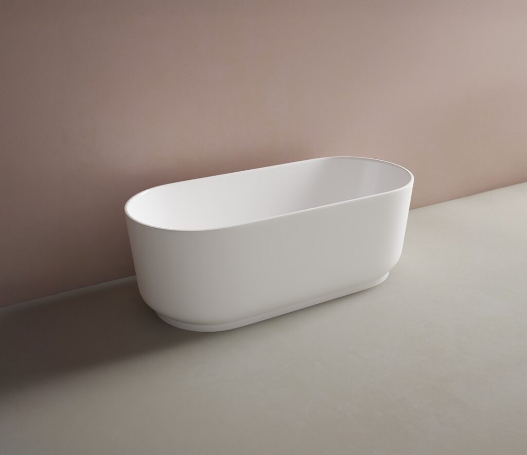 studio bagno lust freestanding solid surface bath white