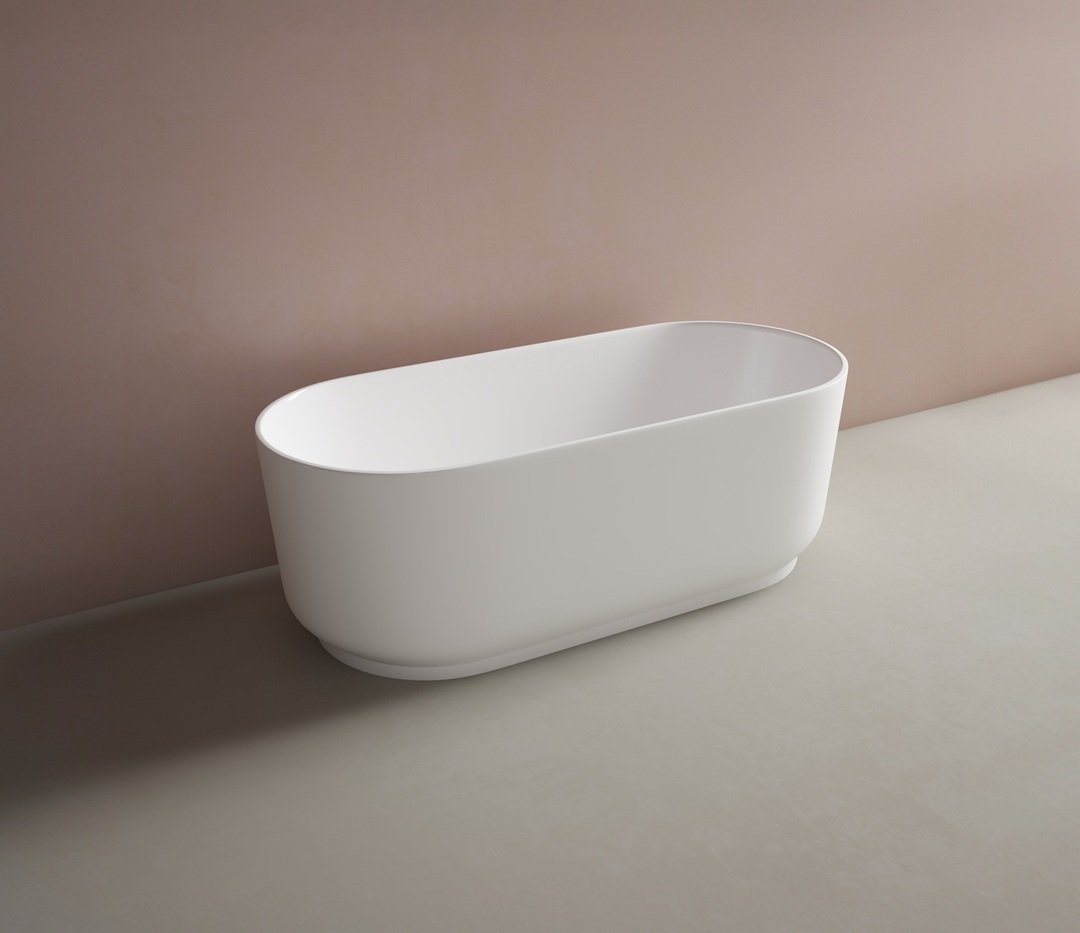 studio bagno lust freestanding solid surface bath white