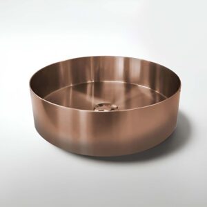 studio bagno meteor brushed copper stainless steel basin