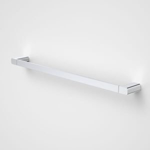 caroma luna 630mm single towel rail chrome finish.