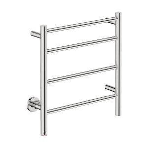 bathroom butler natural 4 bar 500mm wide polished stainless steel heated towel rail