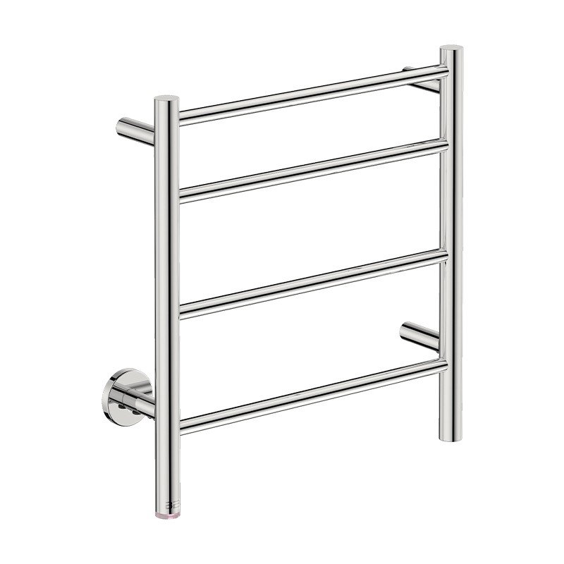 bathroom butler natural 4 bar 500mm wide polished stainless steel heated towel rail