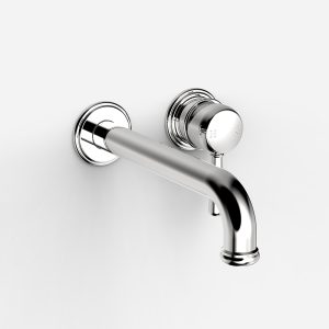 faucet strommen cascade wall basin mixer 200 spout chrome finish.