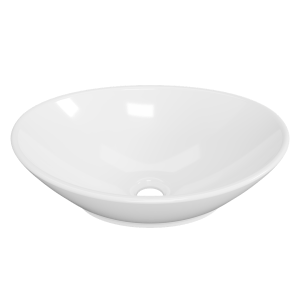 Timberline elite above counter basin gloss white finish.