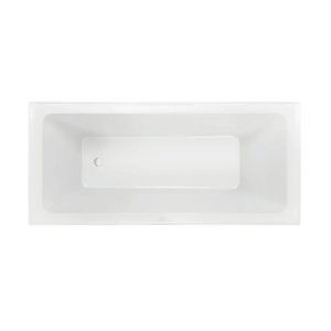 decina aria inset bath with tile bead gloss white finish.
