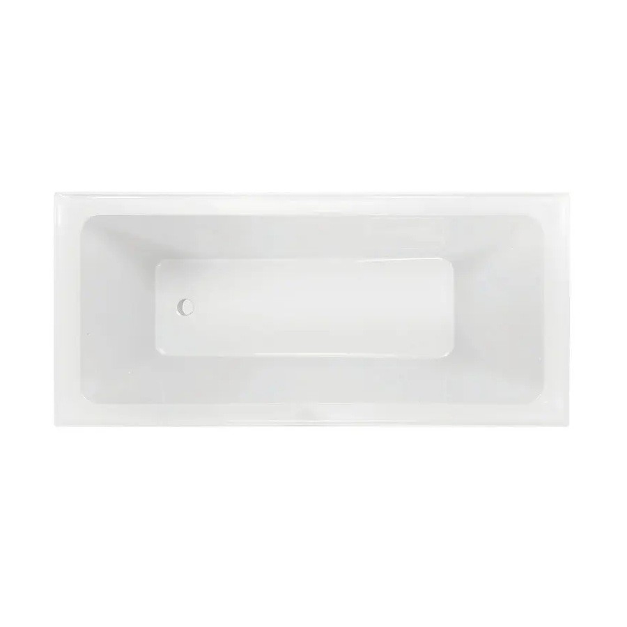 decina aria inset bath with tile bead gloss white finish.