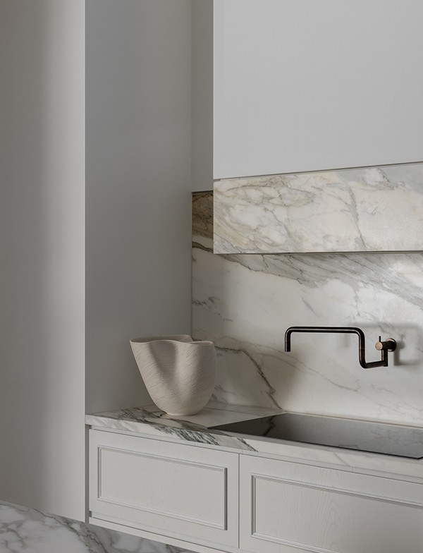 Faucet Strommen Pegasi pot filler Antique Brass finish.