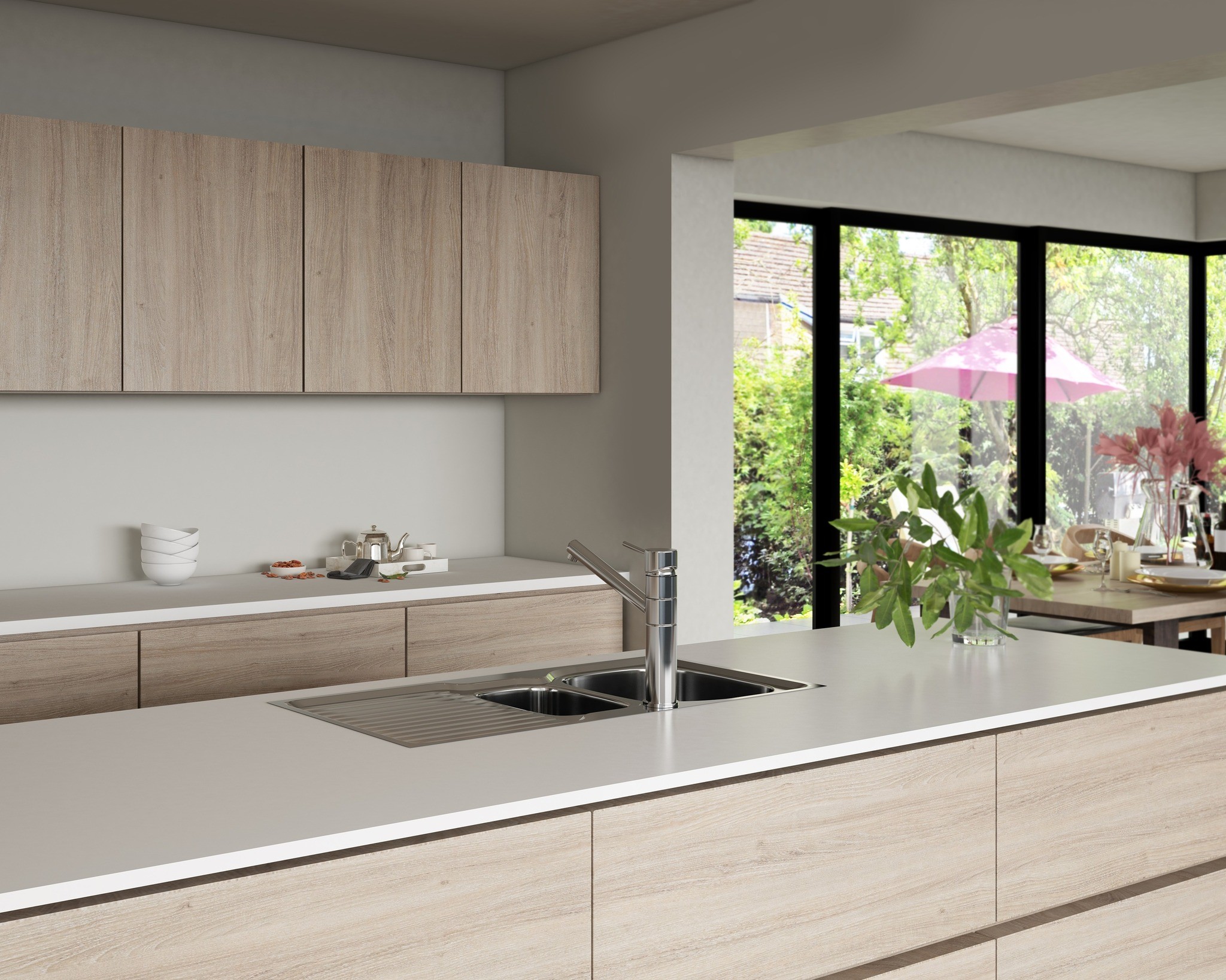 Harmony Bassini one & three quarter kitchen sink.