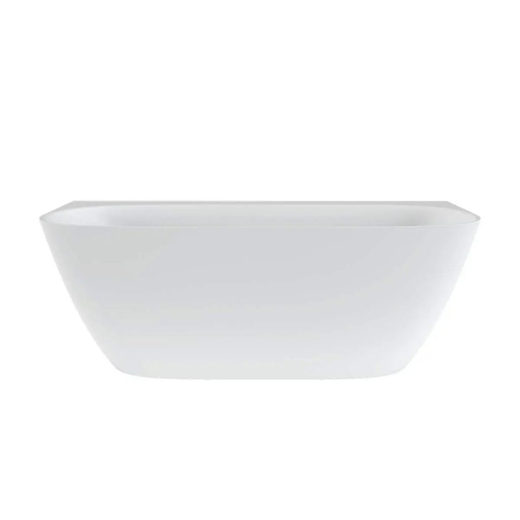 victoria & albert lussari back to wall freestanding stone bath.