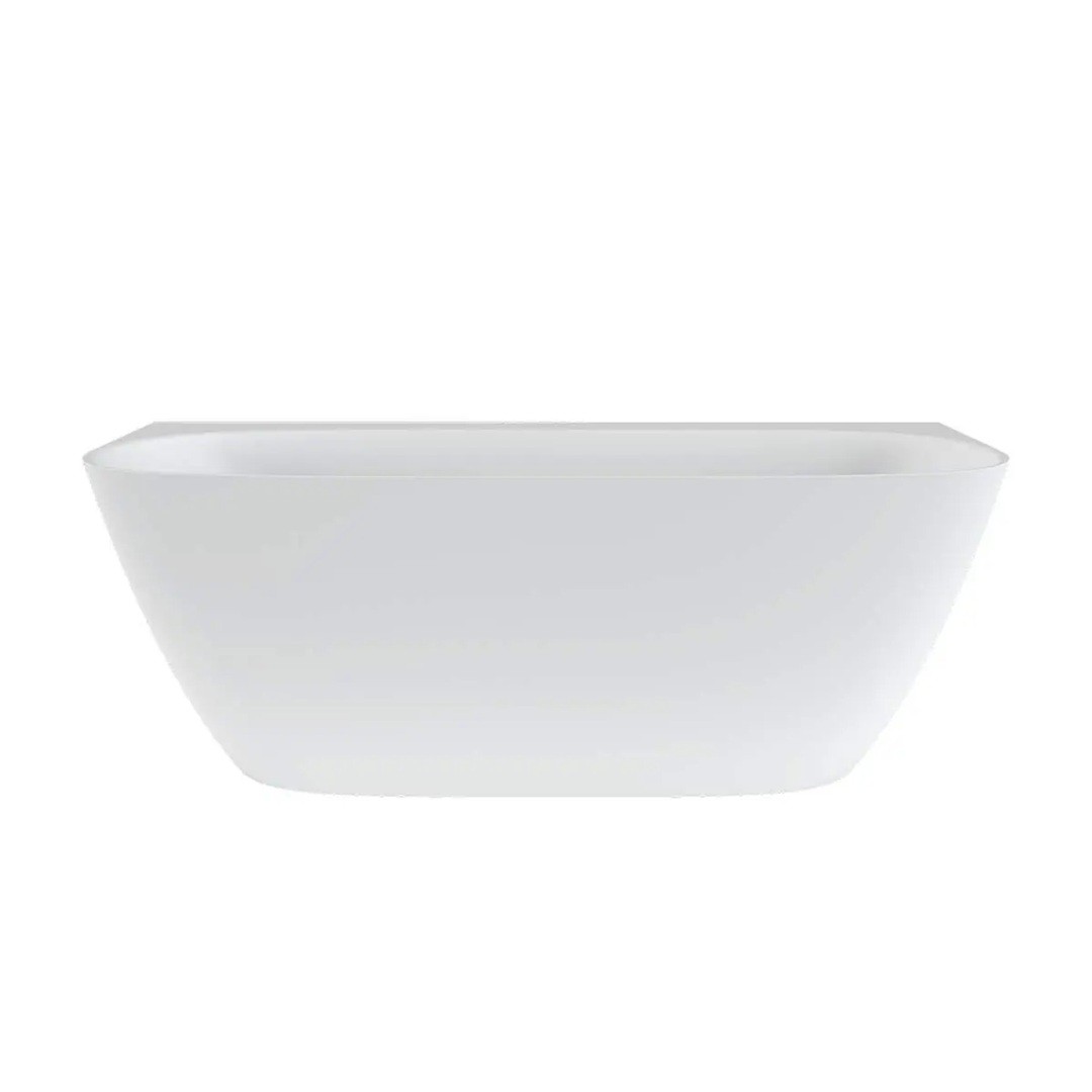 victoria & albert lussari back to wall freestanding stone bath.