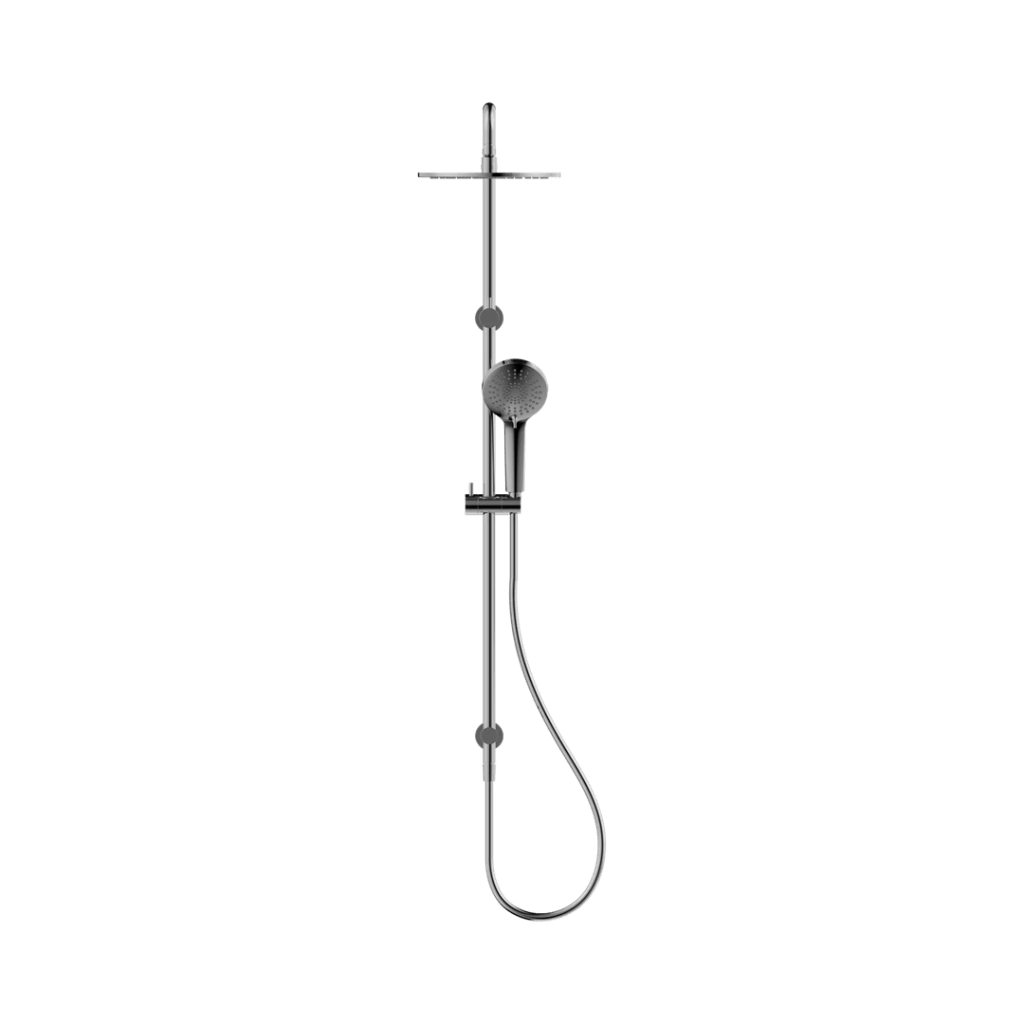 Nero round twin shower chrome finish.
