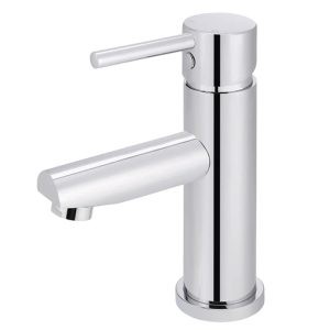 Meir round basin mixer chrome finish.