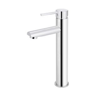 Meir round tall basin mixer chrome finish.