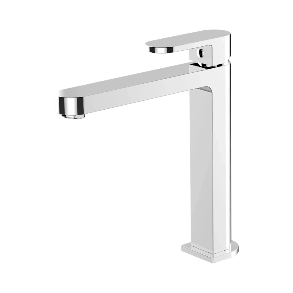 Nero ecco tall basin mixer chrome finish.