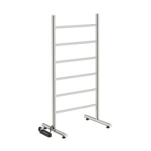 Bathroom butler natural 6 bar freestanding heated towel rail.