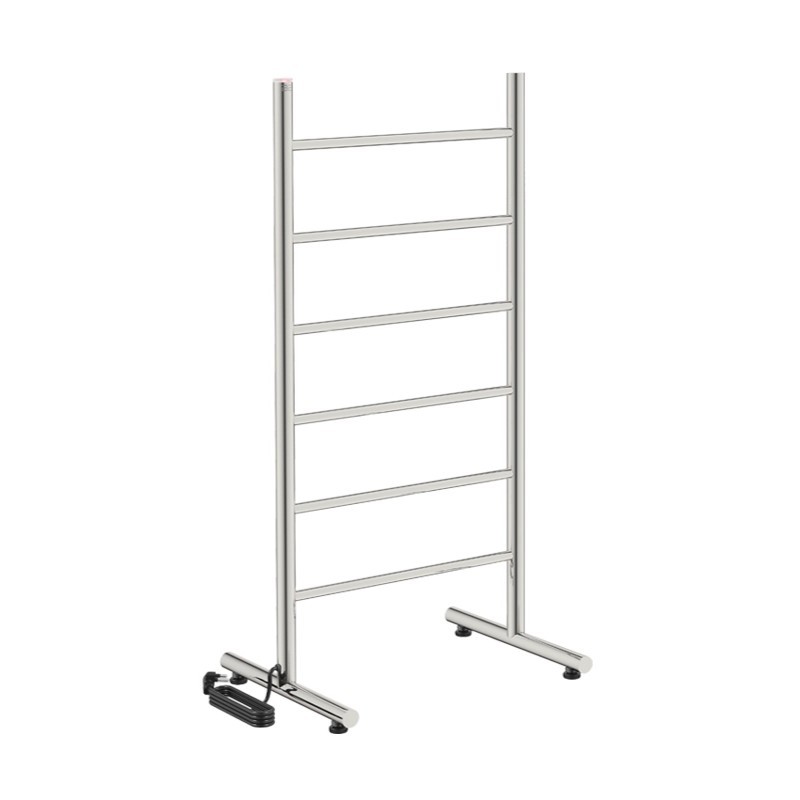 Bathroom butler natural 6 bar freestanding heated towel rail.