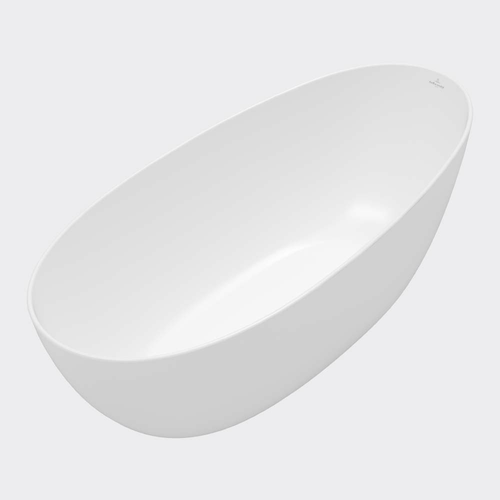 Villeroy & Boch Antao freestanding bath matte white.
