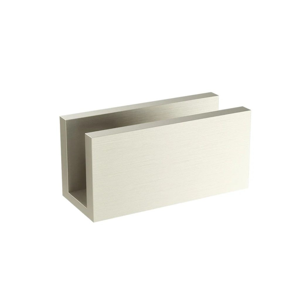 Meir glass u bracket brushed nickel finish.