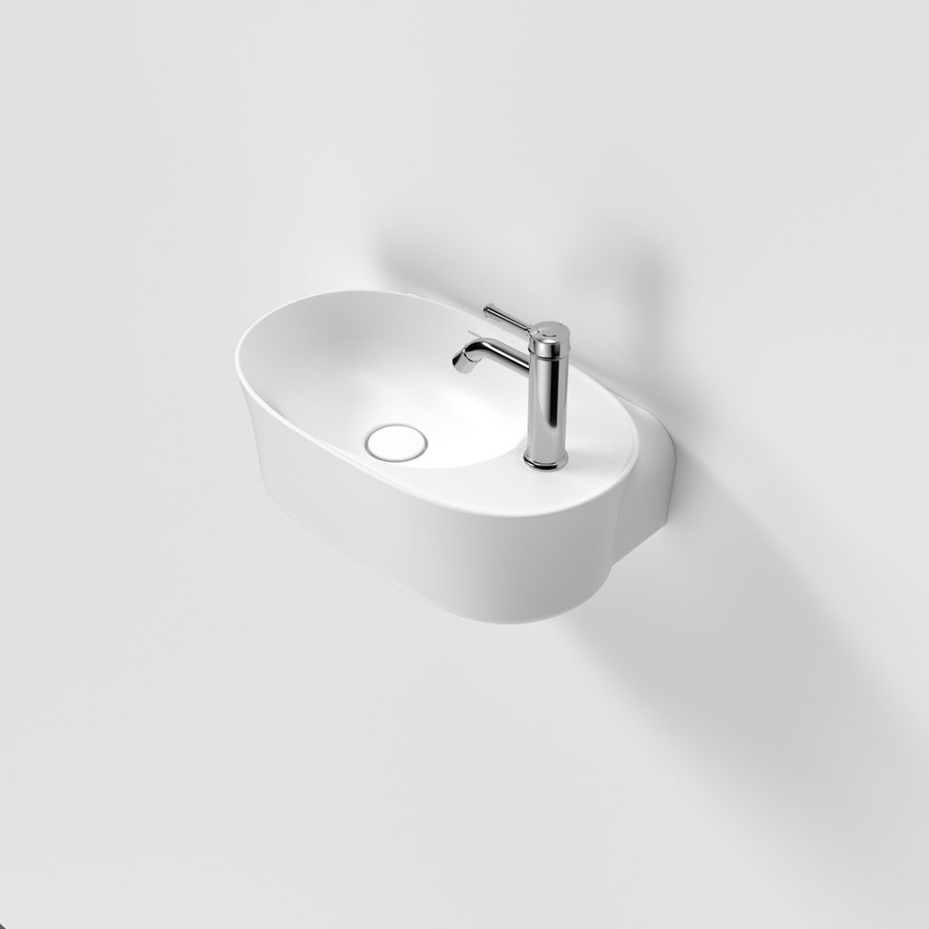 4700510MW RIVIERE HAND WALL BASIN 1TH NOF MW Caroma riviere hand wall basin.