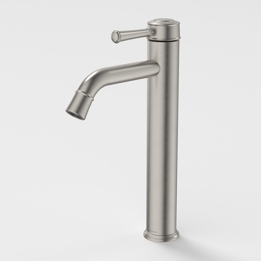 520003BN6AF RIVIERE TOWER BASIN MIXER 6S BN LF Caroma riviere tower basin mixer brushed nickel finish.
