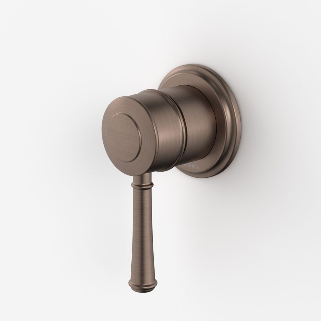 520005BBZ RIVIERE BATH-SHOWER MIXER BBZ Caroma riviere bath shower mixer brushed bronze finish.
