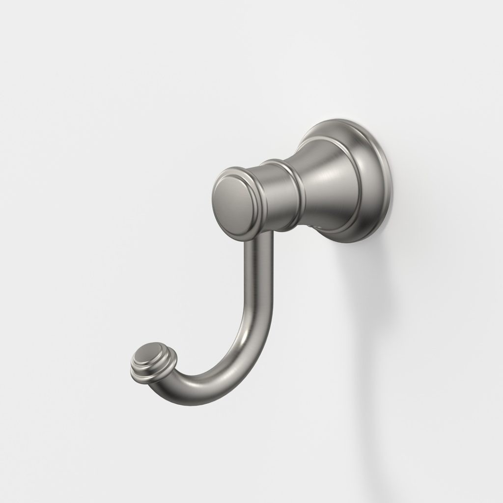 520031BN RIVIERE ROBE HOOK BN Caroma riviere robe hook brushed nickel finish.