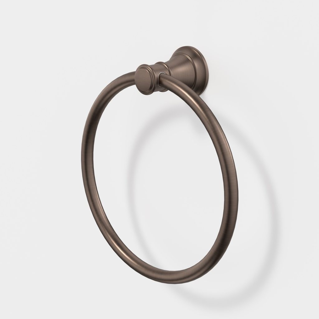520032BBZ RIVIERE HAND TOWEL RING BBZ Caroma riviere hand towel ring brushed bronze finish.