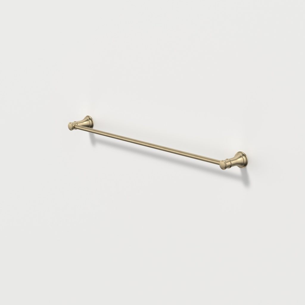 520034BB RIVIERE SINGLE TOWEL RAIL 600MM BB Caroma riviere single towel rail brushed brass finish.